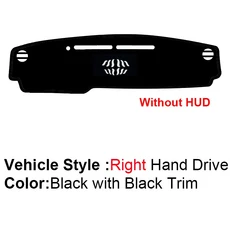 토요타 랜드크루저 프라도 250 시리즈 자동차 대시보드 커버 차광 매트 논슬립 패드 액세서리, 02 RHD Black NO HUD