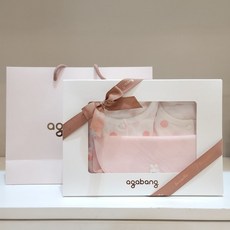 [아가방] 강남점* 선물포장 배송 /사랑 듬뿍 선물세트/부드러운 50수양면/상.하세트+우주복+턱받이세트