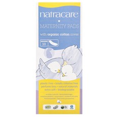 Natracare 유기농 순면 커버가 있는 임산부용 패드 패드 10개입, Natracare유기농순면커버가있는임산부용패드패드10개, 1개