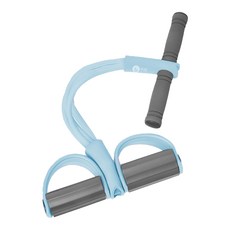 多功能拉力器 家用健身拉力繩 彈力繩 瘦身美體運動器材, [加粗四管]天空藍, 1個