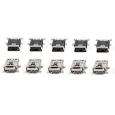 bnafe 10개 미니 USB 타입 B 암컷 포트 5핀 180도 SMD SMT PCB 잭 소켓