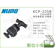 KUPO KCP-225B 25mm管徑 專用旗板頭 芭樂頭, 1個