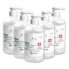 99.9 살균효과 블루메디케어 손소독제 에탄올 살균 손소독겔 500ml 5개