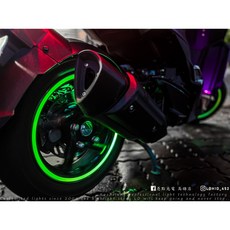 【高雄亮點】光輪系統 DRG 夜光輪框貼 輪胎燈裝飾燈 氣氛燈 SYM 三陽 DRG, 1個, 單燈源組（無貼紙）,無貼紙