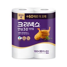 크리넥스 안심 키친타올 150+30매 X 2롤 1개