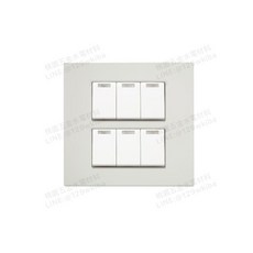 Suzone樹榮 雅典系列螢光開關 附蓋板 AT-5748/5758/5768, 1個, 六開,曉灰