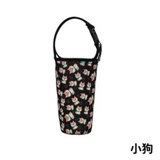 扣環式提袋 環保潛水布 手搖飲料杯套 適用30oz/900ml 杯子, 1個, 冰霸杯套-小狗