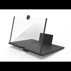 12 인치 10 휴대 전화 화면 증폭기 3D 스탠드 HD 비디오 접이식 브래킷, [03] 10 inch Black