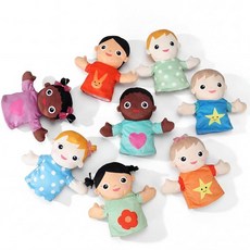 Jenaai 아동용 다문화 손 인형 8개 세트 스토리텔링 교실 교육 자기 학습 및 역할 놀이를 위한 다양성 플러시 8개 포용성 문화적 인식 장려 280894, Jenaai 아동용 다문화 손 인형 8개 세트, 스토리