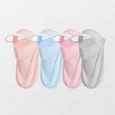 햇빛 안면 차단 원플러스원 마스크 레쉬가드 얼굴가리, 코랄핑크_핑크