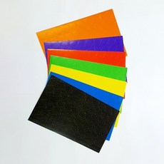 컬러 단색 원형 분류 칭찬 스티커 11212, 레드, 1개