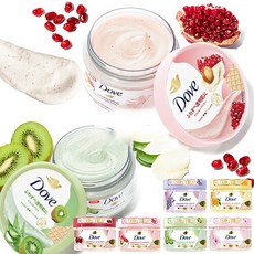 도브 바디스크럽 푹신푹신 크리미 보습 각질케어 298g 2개 세트, 사쿠라, 키위알로에