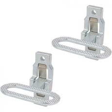 마티 제품 아연도금 강철 트레일러 접이식 스텝 | 유틸리티 침대 본체 안전 잡기/스텝 플립 업 RV 캠퍼 버스 (2개 세트), 아연 코팅