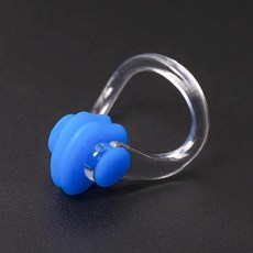 成人兒童游泳潛水鼻夾鼻塞 防嗆水防滑專業防水裝備, 鼻夾【深藍】1個（盒裝）, 1個