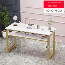네일테이블 세트 목재 미용샵용 2인사용 의자포함 실용형 작업가구, A_간결한스타일길이80cm 공식 표준