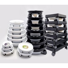 청운 원형 화분받침대 서랍식 물받이 이동식 물받침 모음, 원형 서랍식화분받침 난1호, 갈색