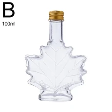 1개 50ml 미니 단풍잎 모양 위스키 알코올 병입용 와인 시럽 유리병 (뚜껑 포함) 주류/스카치용, 02 B