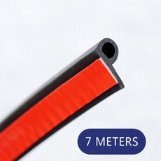 흡음 테이프 방진 패드 스펀지 방음 매트 호환 9 모양 자동차 고무 씰 도어 씰링 스트립 소음 차단, 7M Anti 9, 1개