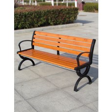 정원 벤치 공원 아파트 휴게소 야외 의자 버스정류장, 12m 수입 방부목 등받이 + 헤비 듀티 주철