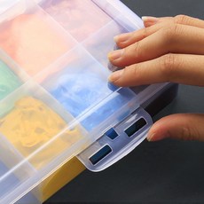 顏料盒收納盒調色盤套裝：透明36色分裝空盒，適用水彩油畫丙烯顏料, 1個, 硬蓋調色盒24格,單獨調色盒