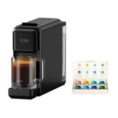 카누 바리스타 페블 캡슐커피머신 + 웰컴 캡슐 키트, KANU BARISTA PEBBLE, 페블 블랙