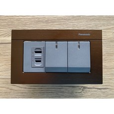 Panasonic 國際牌 GLATIMA 鏽銅色 一切ㄧ插 ㄧ開二插 二開一插座 WTGF6100DA, 1個