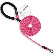 독스랩 로프 PRO 리드줄 스트롱 소형견 중형견 대형견, 핑크, 1개
