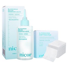 nicor 黑頭導出液 淨澈收毛孔, 1件, 兩件組黑頭導出液+化妝棉, 150ml