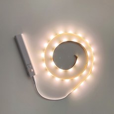 잘라쓰는 LED 라인 모션 센서등 무드등 동작감지 간접조명 취침등, 1개, 노란LED_건전지형