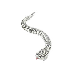 遙控電動蛇玩具 (可充電/紅外線/響尾蛇造型), 白色, 1個, 9909 A-D