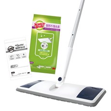 3M Scotch-Brite 百利 標準型All-Touch平面拖把+靜電清潔布10抽+濕拖巾10抽, 1組