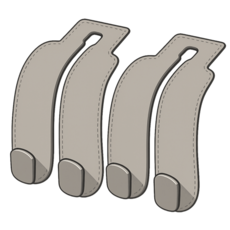 AROK 차량용 가방걸이, 그레이, 2개