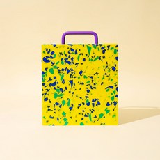 짐샌더슨 테라조 컬러 커팅보드 컬러도마 M, 옐로우&블루, 1개