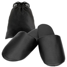 [umbar net] 접는 휴대용 슬리퍼 착용감 여행 수험용 남성 & 여성 28cm까지 대응 (블랙)