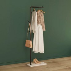 철제 행거 미니 소형 코너 침실 틈새 스탠드 긴옷 매장용 옷방, H. 화이트 블랙 브랜치