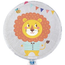 PUCH歡樂小象防夾手風扇套，兒童安全防護網罩，家用電風扇保護套, 風扇罩-獅子慶典, 1個