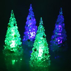 水晶聖誕樹 LED七彩聖誕樹燈 聖誕佈置 交換禮物, 1個