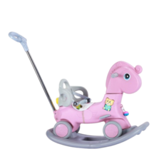 淘氣寶貝 1073新款三合一搖搖馬 全新現貨 搖搖馬 滑行車 木馬椅 生日禮物 音樂搖馬 可愛造型音樂滑行車 溜溜車, 公主粉1073, 1個