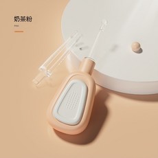 F6 兒童專用挖耳朵清潔工具, 1個, 獅子發光耳勺-奶茶粉