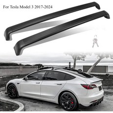 잠금 가능한 루프 랙 테슬라 모델 호환3 Y 2017 2018 2019 크로스 바 옥상 수하물 캐리어, 1개, For Model 3 2017-24