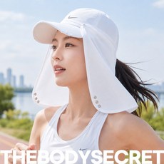더바디시크릿 여름용 쿨링 자외선차단 목가리개 햇빛가리개, 화이트, 1개