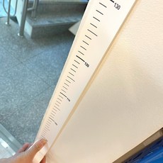 키재기 줄자 스티커 형 2M 측정 자, 1개, 투명