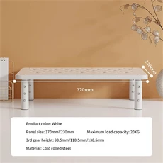 조정 가능한 컴퓨터 모니터 스탠드 높은 시야각 홀더 스트레스 릴리프 데스크탑 크리 에이 티브 스토리지, 02 white