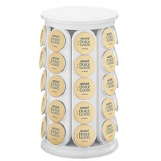 SAVORI 커피 포드 보관 캐러셀 홀더 오거나이저 큐리그 K-컵 40개와 호환 (화이트), Plastic, Plastic