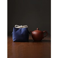 린넨 찻잔 싸개 다기 잔주머니 차도구 여행용 파우치 다도구 휴대용, 1개