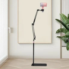 반려동물 그루밍용 헤어 드라이어 거치대 스탠드 핸즈프리 범용 플로어 브래킷 대부분의 헤어 드라이어 개 고양이 그루머 도구, 검정색, 스탠드 베이스 및 기둥