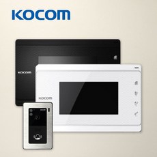 코콤 KVP-70C 2선식 비디오폰 아날로그 초인종세트상품, 블랙(전문가설치권장)