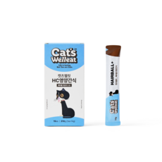 곰곰연구소 짜먹는 고양이 영양 간식 캣츠웰릿, 15회분, 헤어볼, 1개