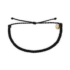 Pura Vida 美國手工Mini Braided Solid黑色迷你粗線手鍊, 1個