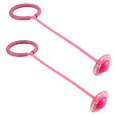 위시월드 LED 발목 줄넘기 KC인증, 핑크, 2개, 핑크